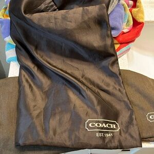 Coach brown satin dust bag two
